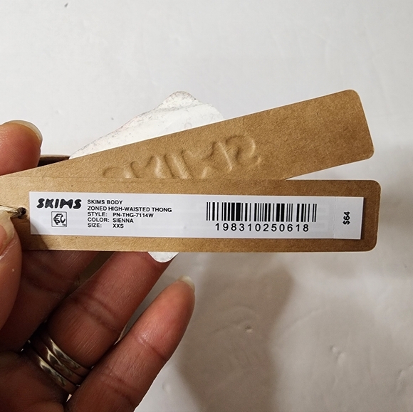 Skims Body Zoned High Waisted Thong Womens XXS Sienna - Picture 5 of 8